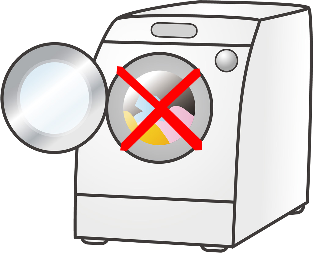 中身の入った洗濯機