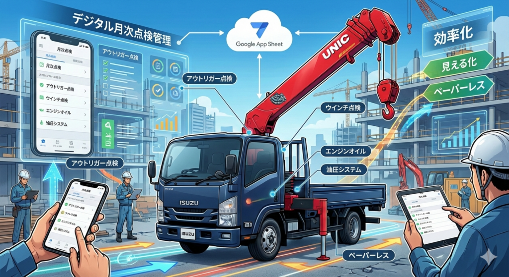 小型移動式クレーンのDX推進事業